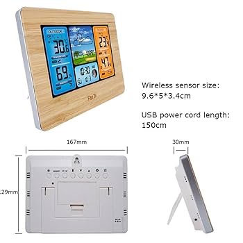 Amazon.co.jp: ワイヤレスウェザーステーション デジタルカラー